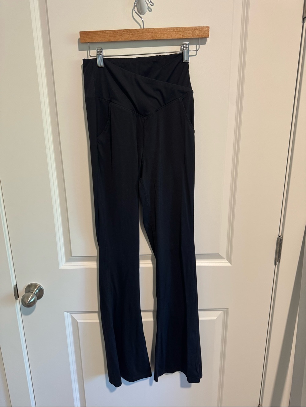 Amazon Women’s Black Boot Cut Yoga Pants with Crossover Waistband